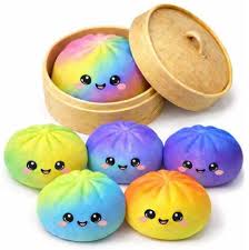 Rainbow Coloured Dumpling Squishy