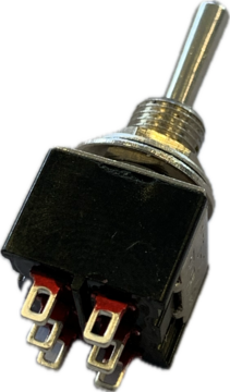 Switch Toggle (ON)-OFF-(ON) DP/DT 6 Pins Momentary