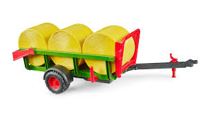 Bruder 2204 Self Loading Bale Trailer with three bales