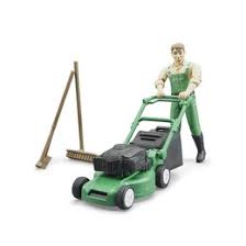 Bruder 62103 Gardener with Lawn Mower