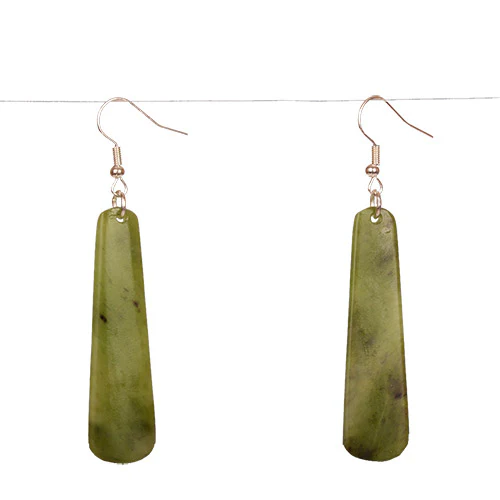 GE008 - Greenstone 50mm Drop Earrings