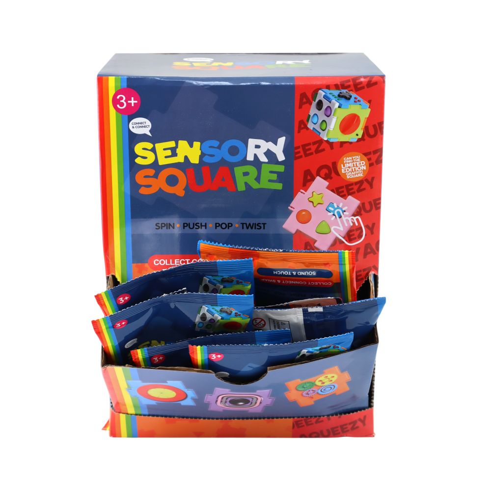 Sensory Square Blind Bag 7cm 18asst Fidget Puzzle