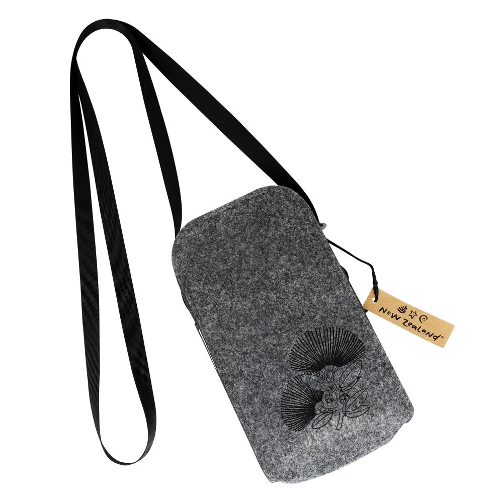 Crossbody Bag Felt NZ Pohutukawa w/Black 18×10.5cm
