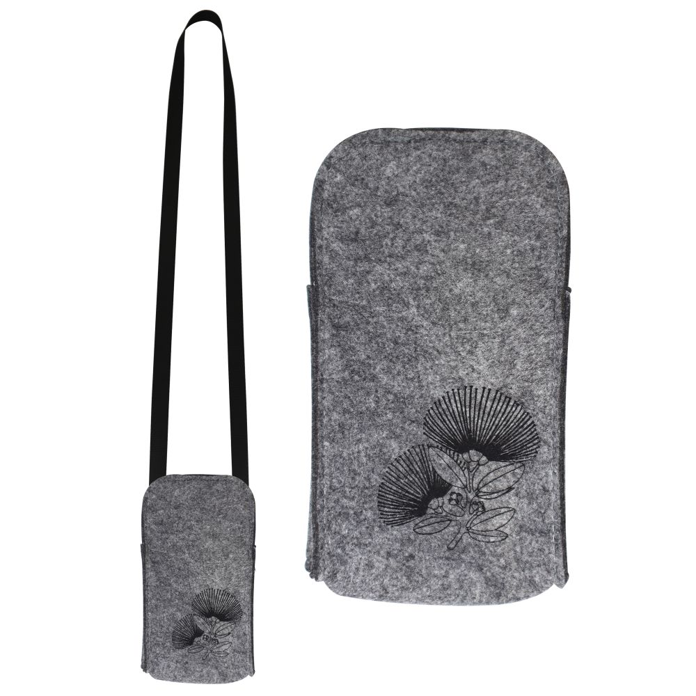 Crossbody Bag Felt NZ Pohutukawa w/Black 18×10.5cm