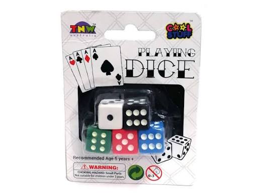 Dice: Pack of 5 14mm Coloured