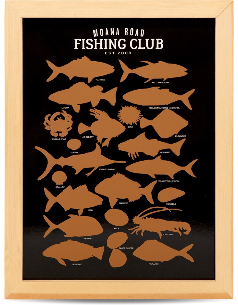 Scratch Map - NZ Fishing Club (A3)