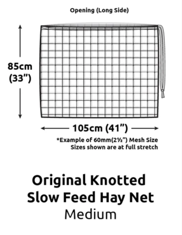 Knotted Hay Nets - Medium - 60mm Holes
