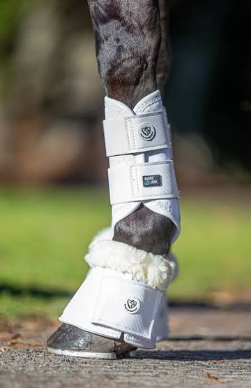 Bare Equestrian AIRFLOW Carbon Brushing Boot - White - Large