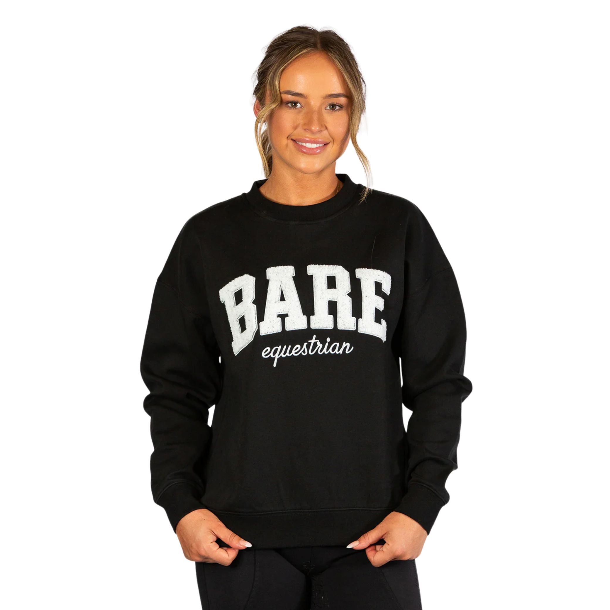 Bare Equestrian Academy Sweater Black/White - Medium