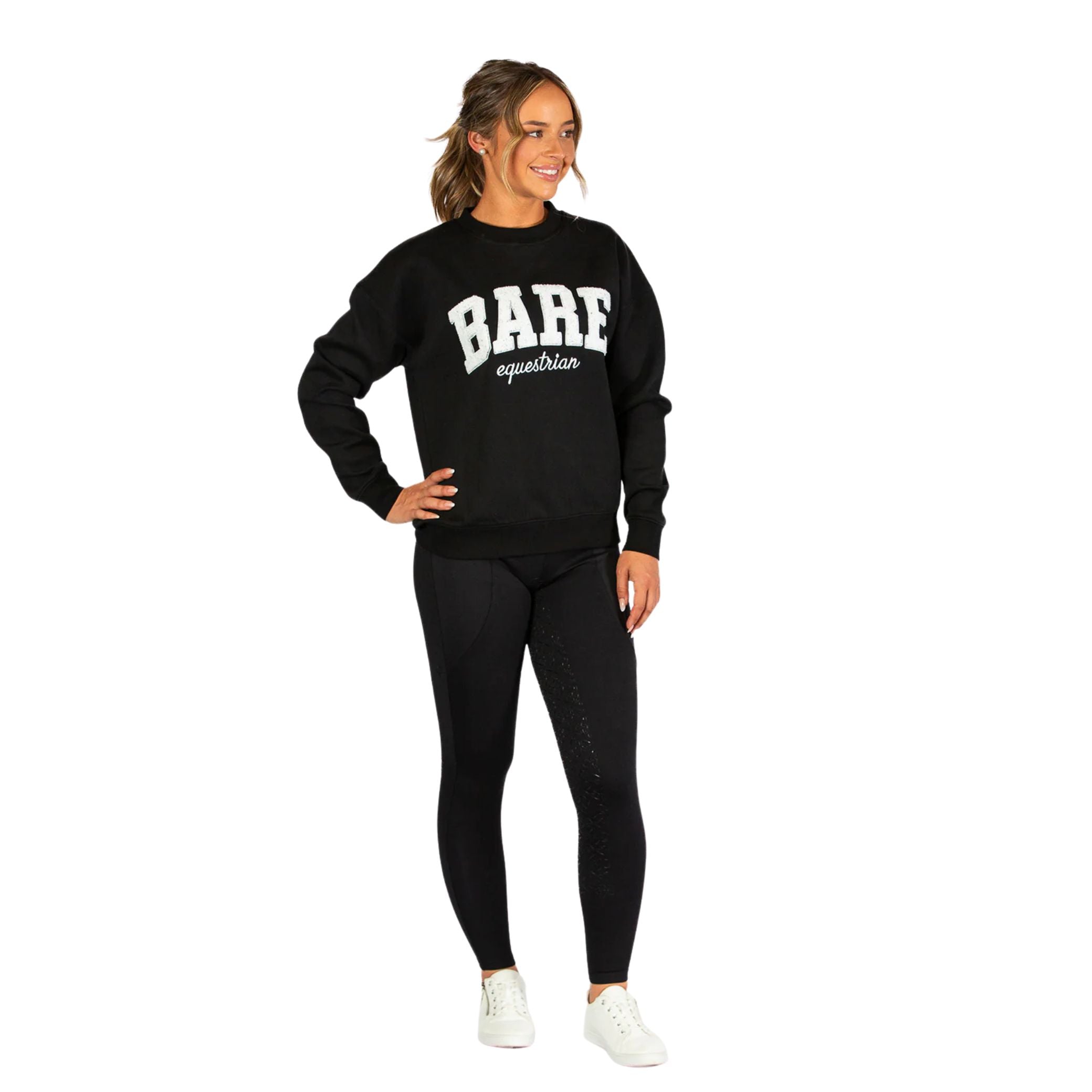 Bare Equestrian Academy Sweater Black/White - XS