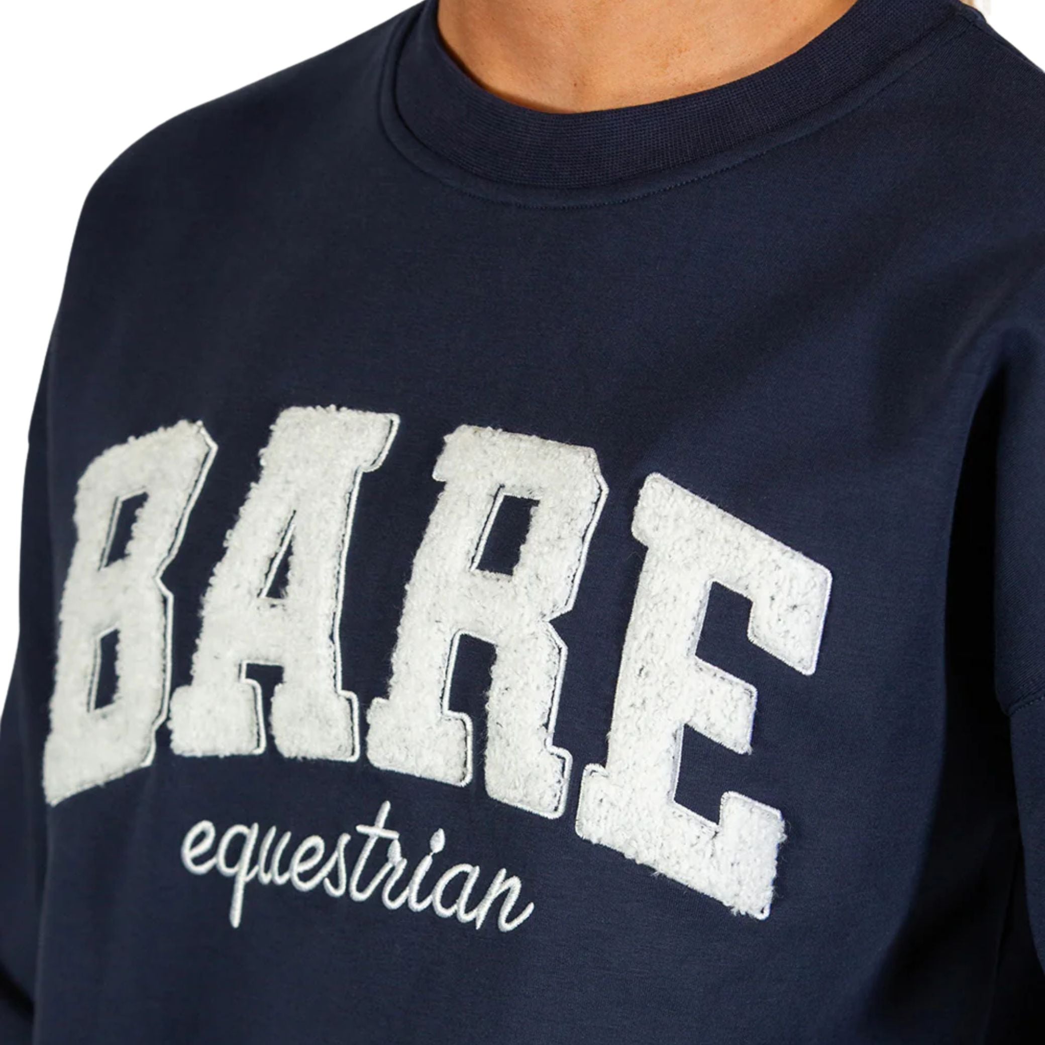 Bare Equestrian Academy Sweater Navy/White - Large