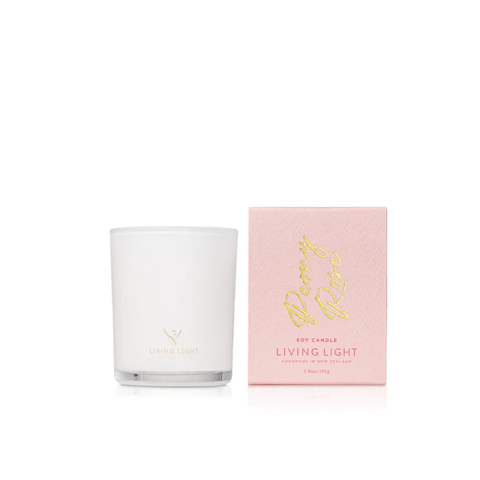Living Light Peony Rose Mini Candle - Tubed