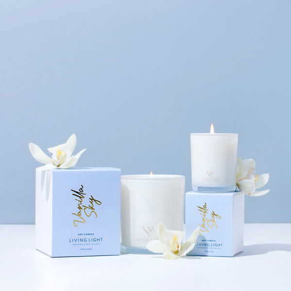 Living Light Vanilla Sky Soy Candle - Large