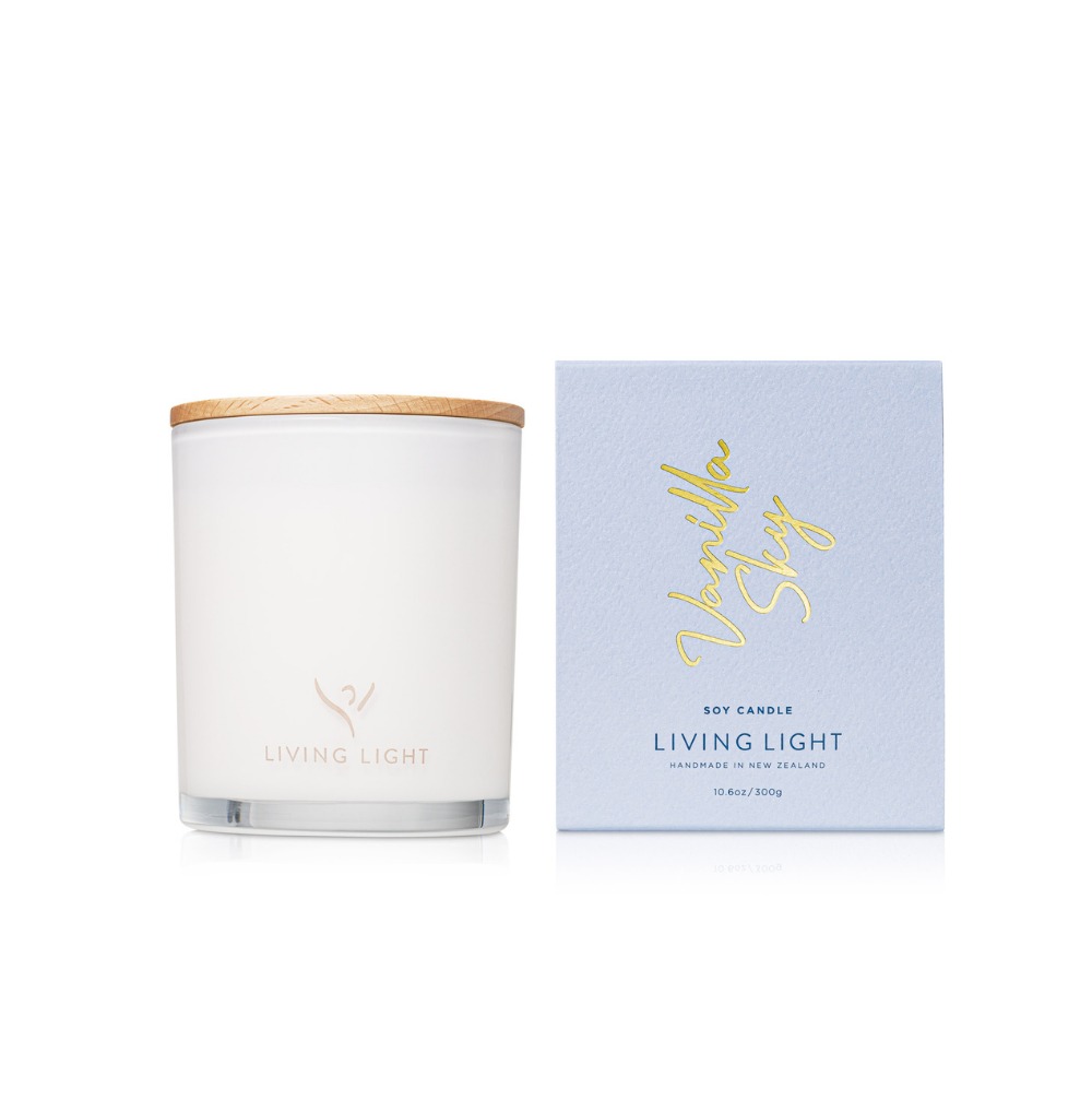 Living Light Vanilla Sky Soy Candle - Large