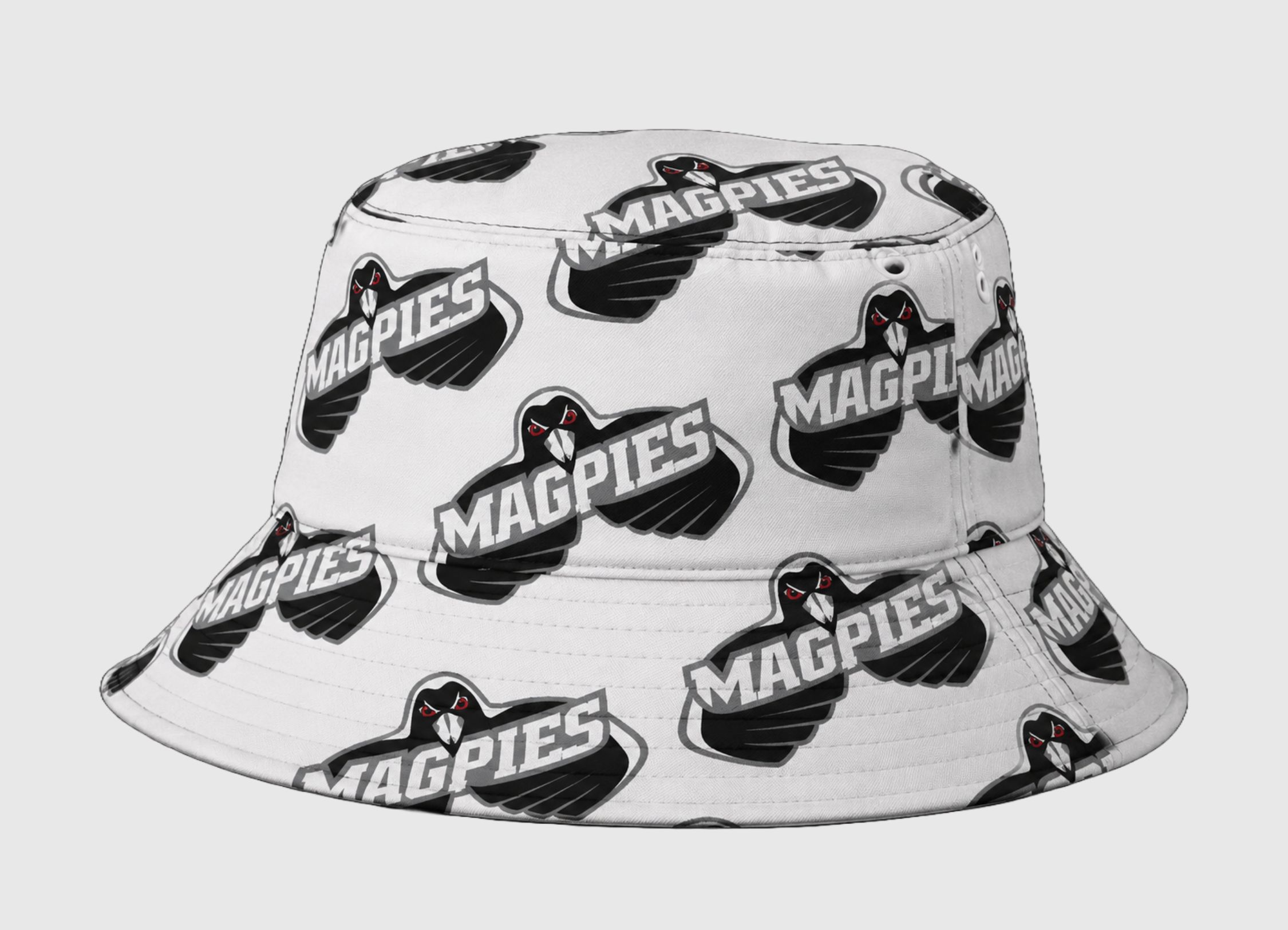 Magpies Bucket Hat - Reversible