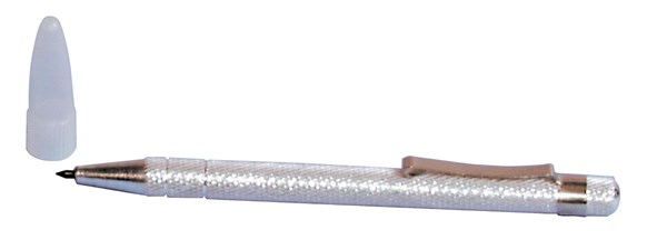 SCRIBER PEN TYPE W/CAP 110MM SLV