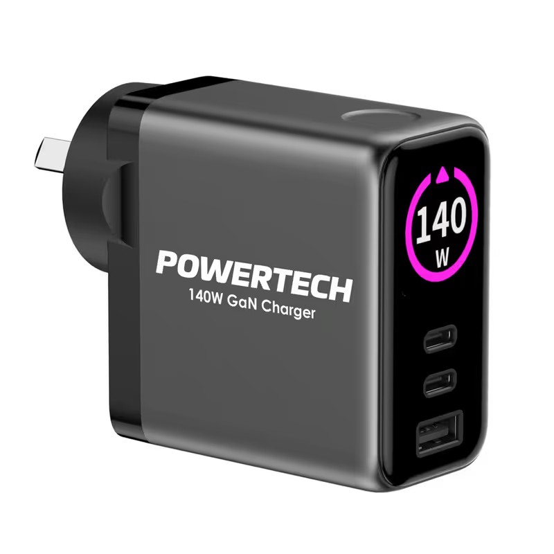 MAINS ADPT GAN 140W DUAL USB-C+A SKT