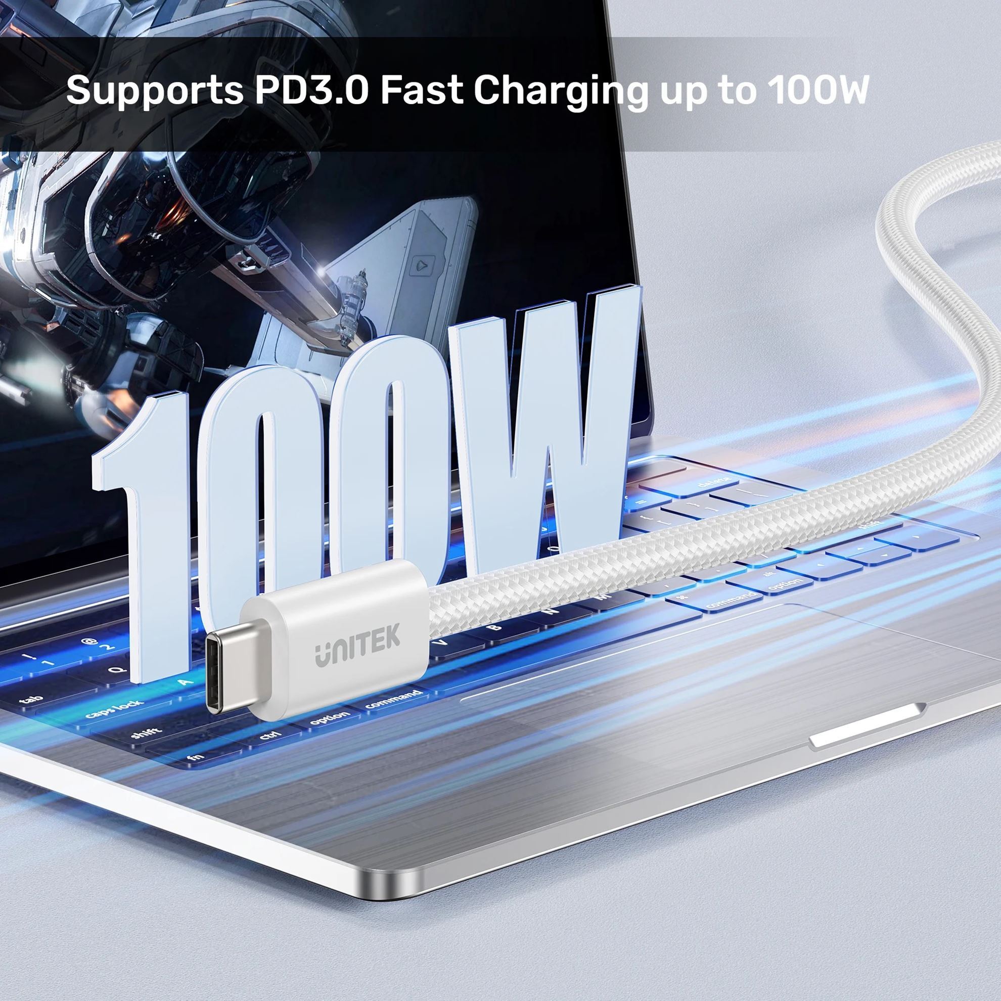 UNITEK 1M USB-C to USB-C Magnetic Cable 100W
