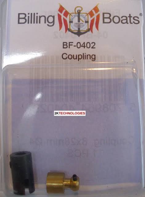 Billing Boats Coupling Brass 8 x 28mm(3mm) BF-0394