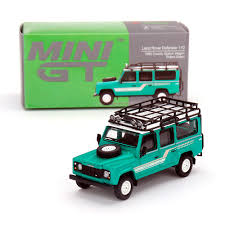 Mini GT 1:64 Land Rover Defender 110 1985  Trident Green