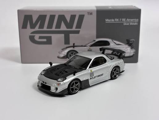 Mini GT 1:64 Mazda RX-7 RE- Amemiya Silver Metallic