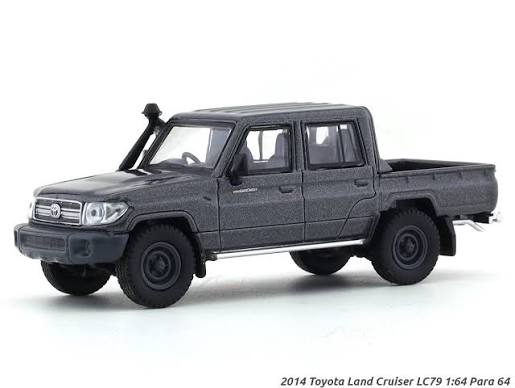 Para64 1:64 Toyota Landcruiser LC79 Double Cab Graphite Grey
