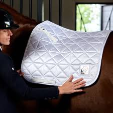 Weatherbeeta Satin Pro Dressage Pad White -Small/Medium