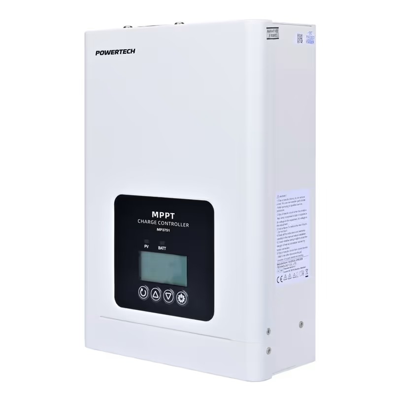Powertech 60A MPPT Solar Charge Controller for Lithium or SLA Batteries with Fan