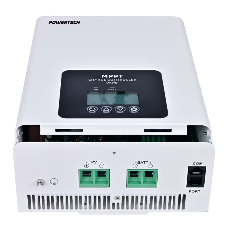 Powertech 60A MPPT Solar Charge Controller for Lithium or SLA Batteries with Fan