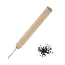 Model Maker MM024 Wooden Handled Pin Pusher with 100 black pins