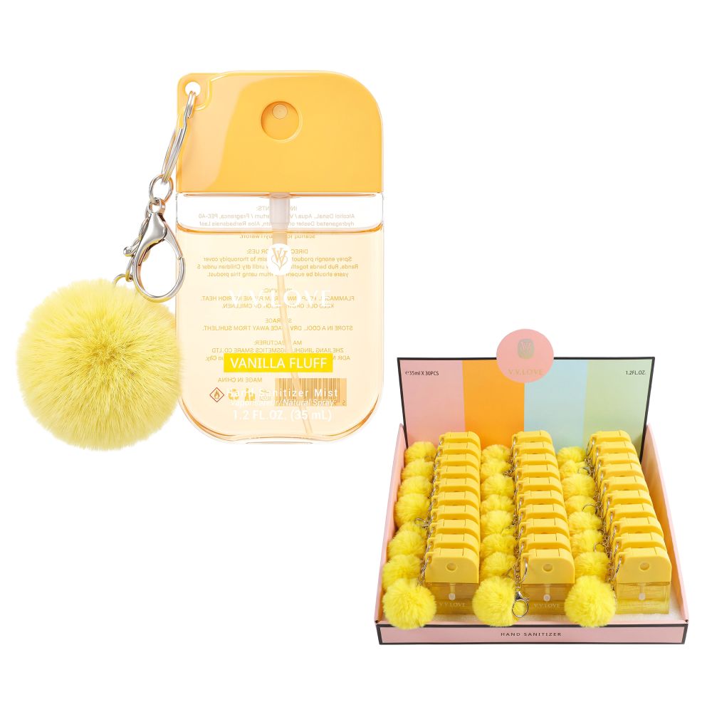 VV Love Sanitizer Mist Vanilla Fluff 35ml w/PomPom