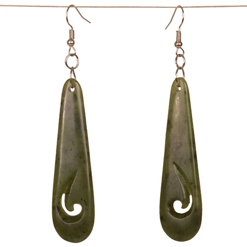 Greenstone Tear Drop Earrings – Authentic, Elegant, and Made to Be Worn Every Day- GE014