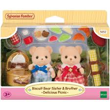Sylvanian Family 5852 Biscuit Bear Bother & Sister - Delicious Picnic