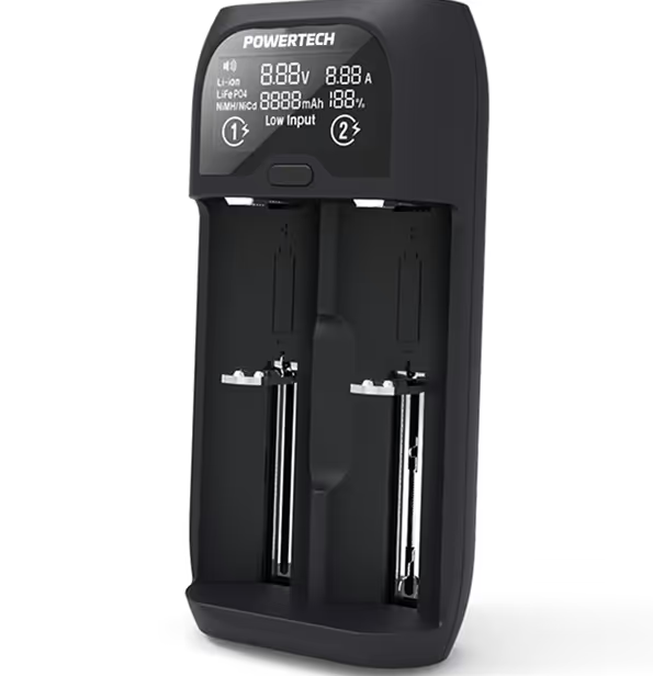 CHGR BATT LI-ION/NIMH 2CH W/LCD USB-C