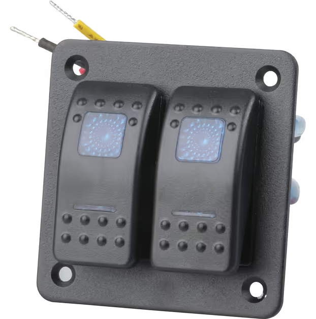 SWITCH PNL 2WAY ROCKER ILLUM BLU