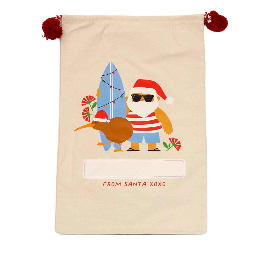 Santa Sack - Surfing Santa
