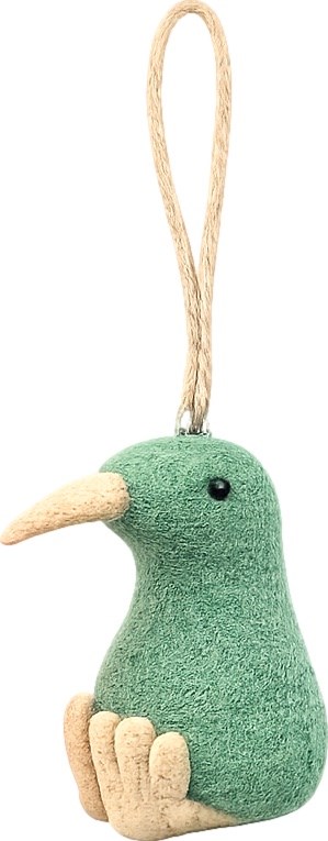 Felt Kiwi Christmas Decorations - Jade