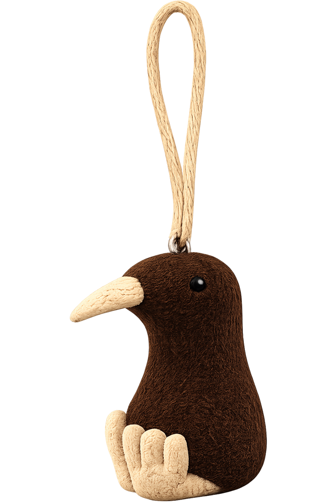 Felt Kiwi Christmas Decorations - Brown