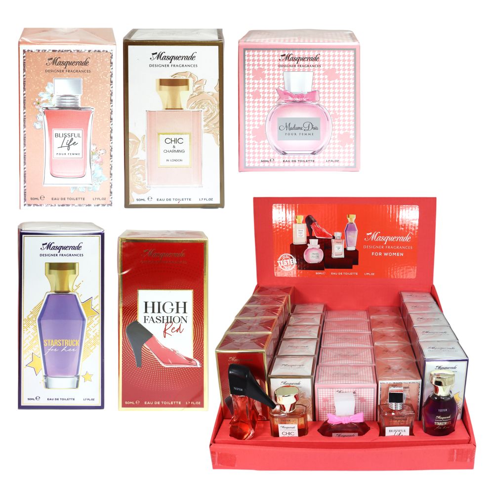 Masquerade Fragrance 50ml 30/CDU 5ast Incl Testers