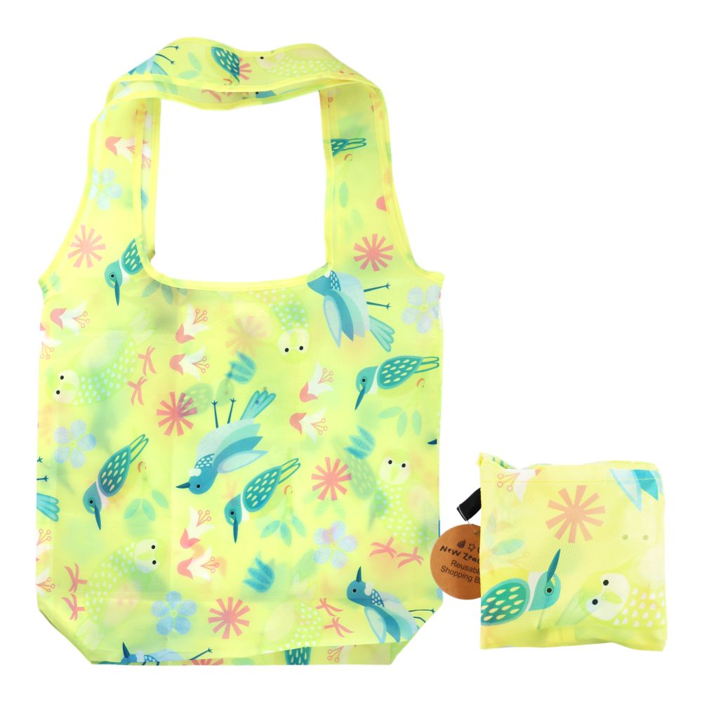Shopping Bag Foldable NZ Pastel Yellow 60x38x10cm