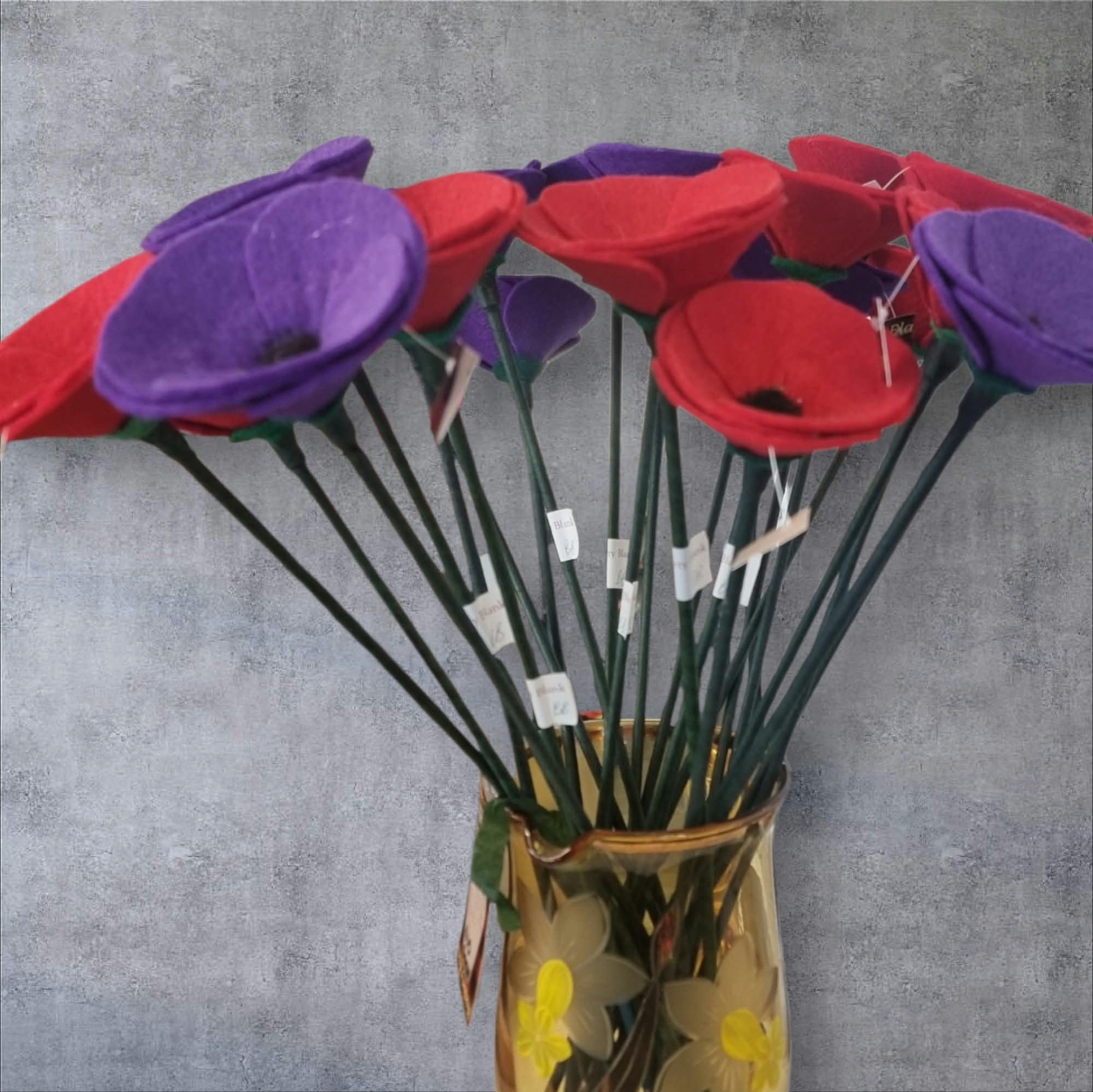 Forever poppy's - Upcycled felt