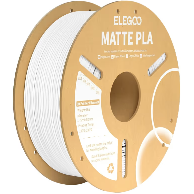 FILAMENT PLA MATTE WHT 1.75MM RL