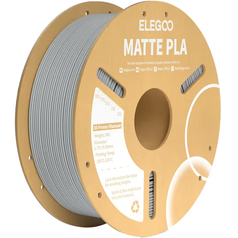 FILAMENT PLA MATTE S/GRY 1.75MM RL