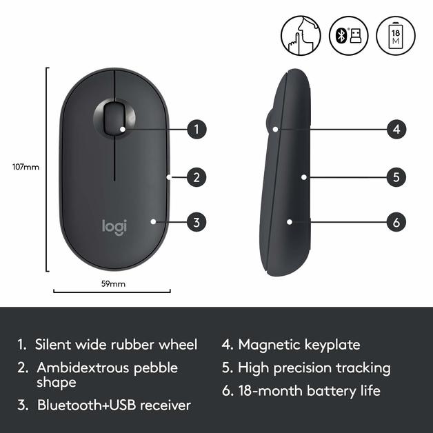 LOGITECH BT/WIRELESS MOUSE