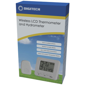 THERMOMETER/HYGROMETER W/LESS IN/OUT 3CH