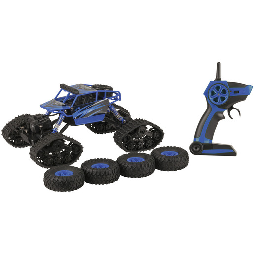 CAR R/C ROCK CRWL 2IN1 2.4GHZ 1:18 RECH