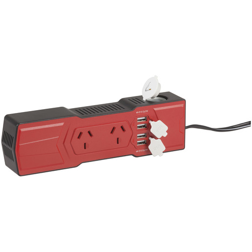 INVERTER PWRBRD 2WAY 200W 4USB W/CIG SKT