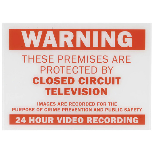 SIGN WARNING CCTV ACRYLIC (210X297X1.5)