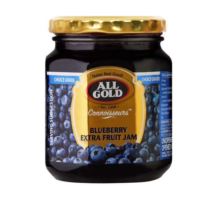 All Gold Jam 320g -  Blueberry  ****  DATED  STOCK  DISCOUNT  ****