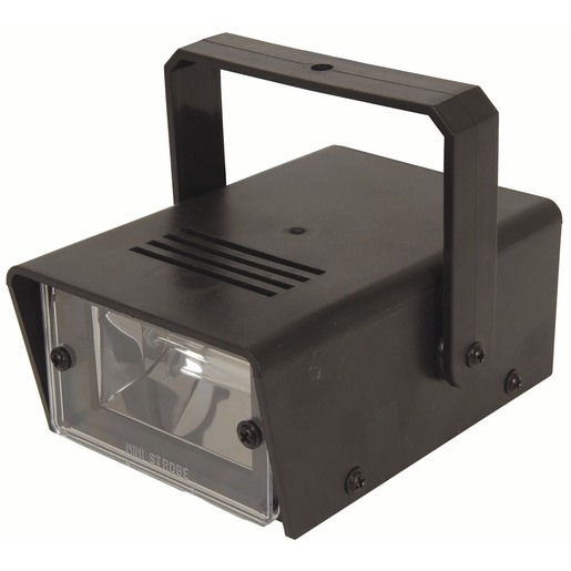 LIGHT STROBE BLK 240V 20W ADJ W/LEAD